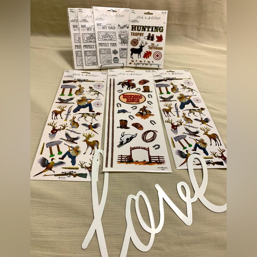 144 pc The Paper Studio Stickabilities For The Cowboy, Father & Hunter S…